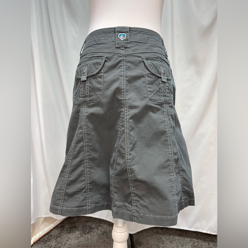 Kuhl dark grey stretch A line hike splash skirt women’s size 6 - Picture 6 of 14